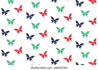Abstract colorful butterfly pattern