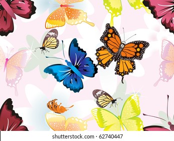 abstract colorful butterfly pattern background, illustration