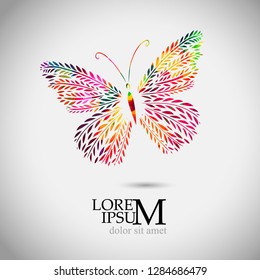 Abstract colorful butterfly. Vector