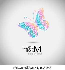 Abstract colorful butterfly. Vector