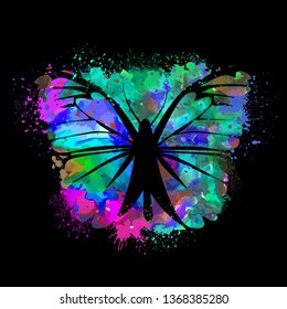 Abstract colorful butterfly. Vector