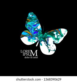 Abstract colorful butterfly. Vector