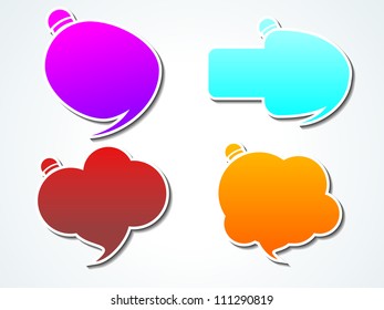 abstract colorful call out shape vector illustration