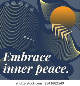 Abstract colorful calm motivational poster