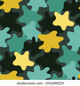 Abstract colorful camouflage vector pattern