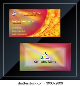 Abstract colorful card design with circles