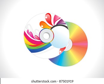 abstract colorful  cd cover template vector illustration