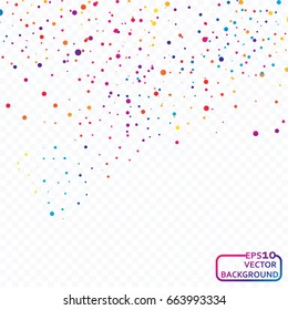 Abstract Colorful celebration background with confetti.