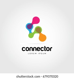 Abstract Colorful Chain Connection Logo Symbol Icon