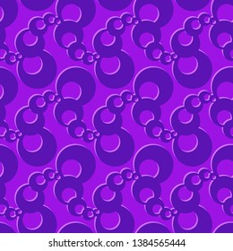 Abstract colorful chains of bubbles on vector pattern. Geometric rounded seamless design for fabric, web, wallpaper, wrapping paper etc.