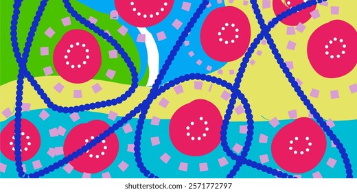 Abstract Colorful Chaos Vector Background, Vibrant Modern Art with Dynamic Lines and Multicolor Shapes, Digital Graphics, Posters, Web Design, and Creative Branding Projects