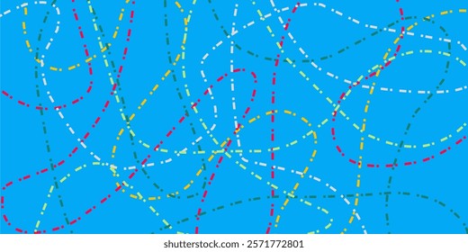 Abstract Colorful Chaos Vector Background, Vibrant Modern Art with Dynamic Lines and Multicolor Shapes, Digital Graphics, Posters, Web Design, and Creative Branding Projects