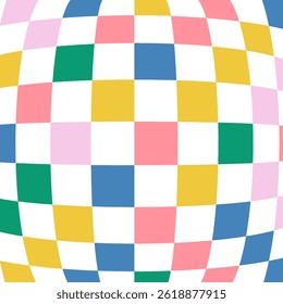 Abstract colorful checkered pattern seamless in vintage style. Illustration vector
