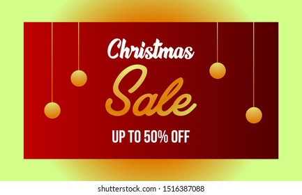 Abstract colorful christmas sale banner with great discount 