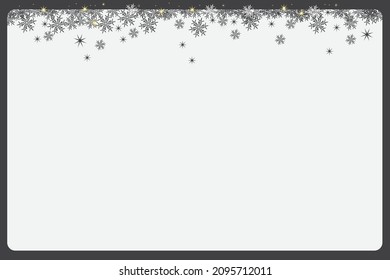 Abstract colorful Christmas snow background. Black and white tones. Vector illustration. simple celebration idea.