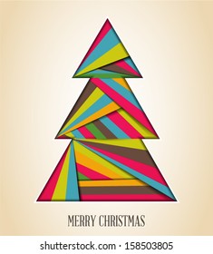 Abstract colorful Christmas tree. Vector eps10.