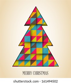 Abstract colorful Christmas tree. Vector eps10. 