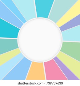 Abstract Colorful circle background. Clean center