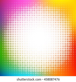Abstract colorful circle background. Halftone vector background. Halftone design. Place for text.  EPS-10