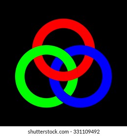 Abstract colorful circle background. Logo design. Black background





