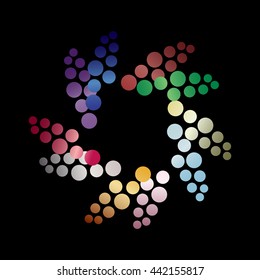 Abstract colorful circle background. Logo design. Illustration