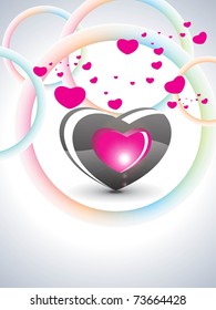 abstract colorful circle background with romantic frame