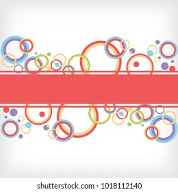 Abstract colorful circle background. Vector.