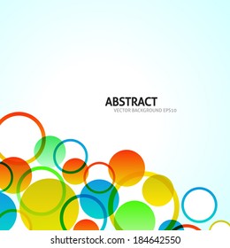Abstract colorful circle background. Vector illustration. Rainbow colors