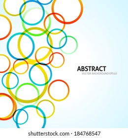 Abstract colorful circle background. Vector illustration. Rainbow colors