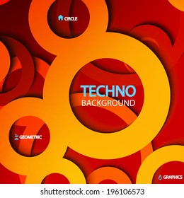 Abstract colorful circle background.  Vector illustration