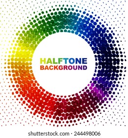 abstract colorful circle background, vector illustration. abstract color halftone circle