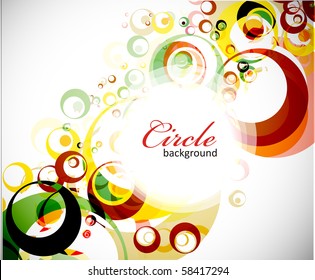 Abstract colorful circle background. Vector illustration.