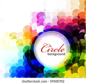 Abstract colorful circle background . Vector illustration.