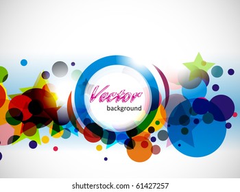 Abstract colorful circle background. Vector illustration.