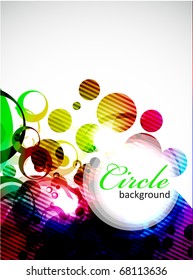 Abstract colorful circle background. Vector illustration.