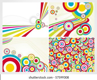 abstract colorful circle background,set