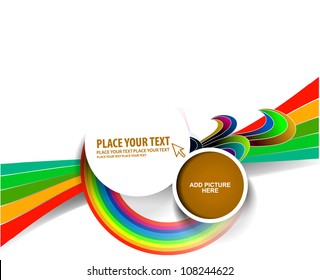 abstract colorful circle banner for your text. vector illustration.