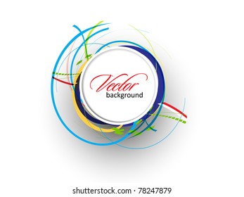 Abstract colorful circle banner for your text. Vector design.