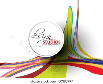 Abstract colorful circle banner for your text. Vector design.