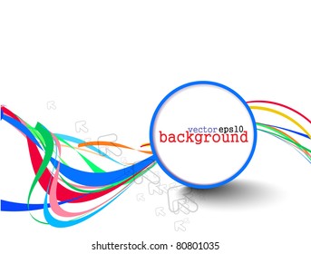 Abstract colorful circle banner for your text. Vector design.