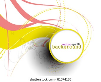 Abstract colorful circle banner for your text. Vector design.