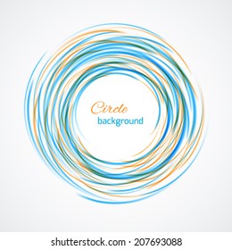 Abstract colorful circle bright background. Vector illustration