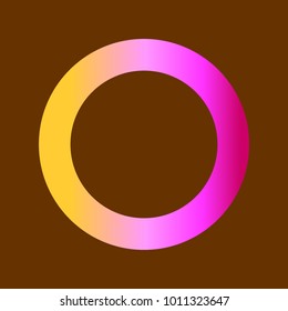 abstract colorful circle with brown background, vector illustration