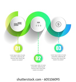 Abstract colorful circle business Info graphics , presentation template vector illustration 