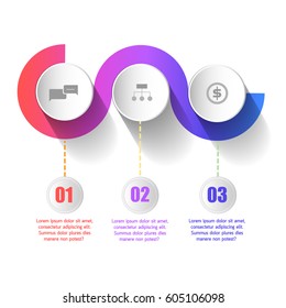 Abstract colorful circle business Info graphics , presentation template vector illustration 