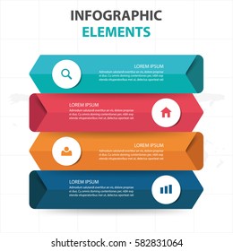 Abstract colorful circle business Infographics elements, presentation template flat design vector illustration for web design marketing advertising