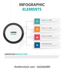 Abstract colorful circle business Infographics elements, presentation template flat design vector illustration for web design marketing advertising