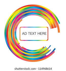 abstract colorful circle design and free space for your message. Vector Illustration  Eps10