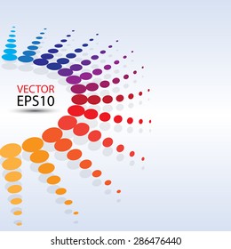 abstract colorful circle and dot around, background vector