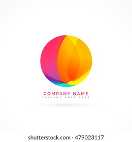 abstract colorful circle element